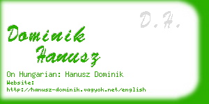 dominik hanusz business card